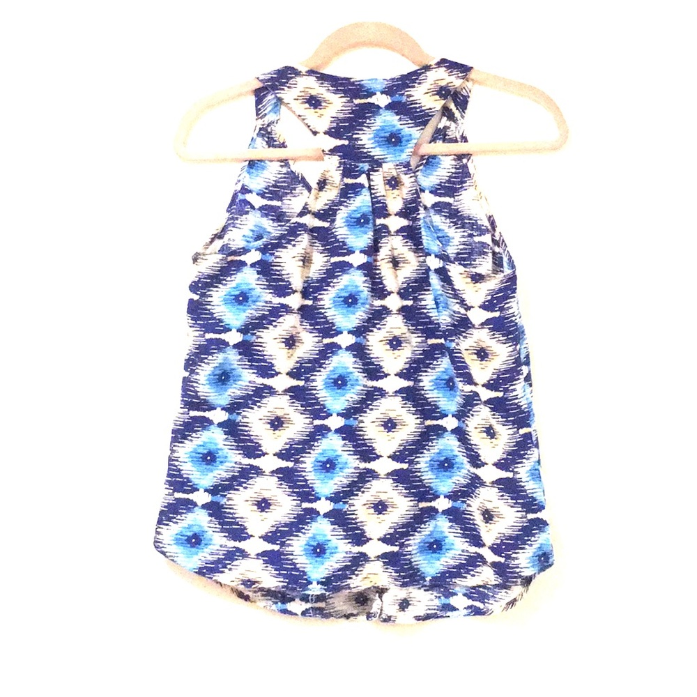 Kenar Linen Bohemian Design Button-Down Tank - image 2